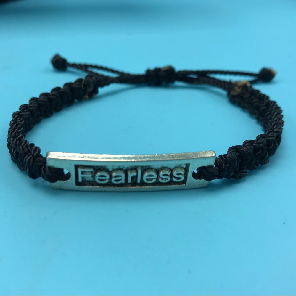 Fearless Black Knotted Friendship Bracelet